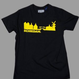 SCHIEDAM. t-shirt zwart/geel